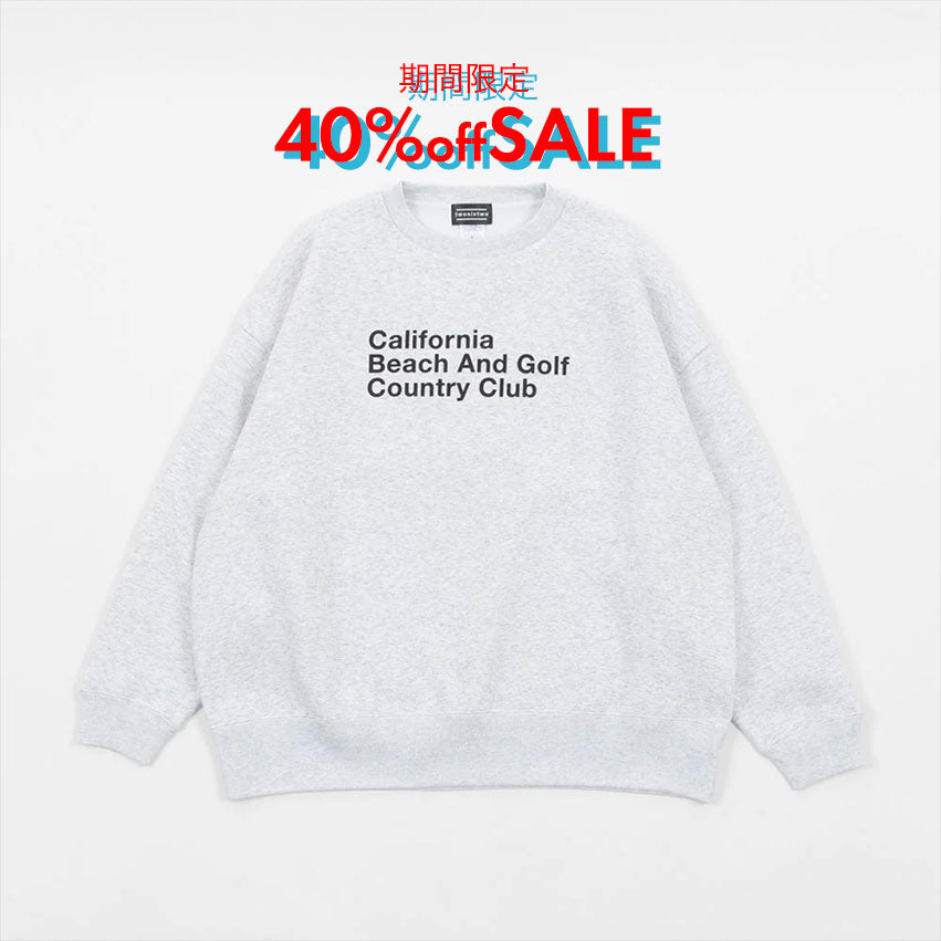 【期間限定40％OFF！】CaliforniaBeachAndGolfClubビッグシルエットスウェット